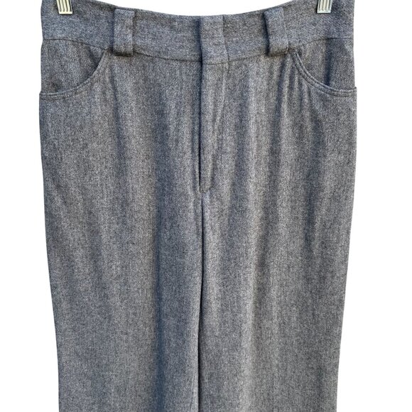 Levis For Me Vintage 70s High Waisted Wide-Leg Wool Dress Pants Front Pockets - Picture 3 of 9